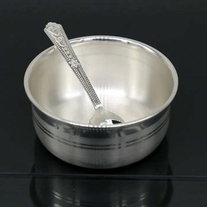 Rings TRIBAL ORNAMENTS 999 pure fine silver handmade silver bowl and spoon set silver utensils silver art tray stay babykids healthy silver vessels sv75 Rings TRIBAL ORNAMENTS 999 pure fine silver handmade silver bowl and spoon set silver utensils silver art tray stay babykids healthy silver vessels sv75