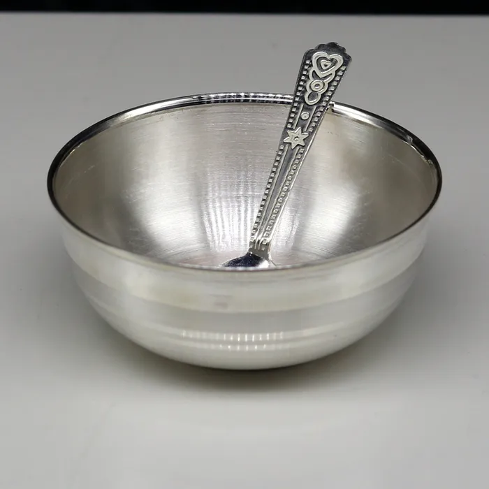 Rings TRIBAL ORNAMENTS 999 pure sterling silver handmade solid silver bowl and spoon healthy serving bowl silver vessels baby serving utensils baby set sv82 Rings TRIBAL ORNAMENTS 999 pure sterling silver handmade solid silver bowl and spoon healthy serving bowl silver vessels baby serving utensils baby set sv82