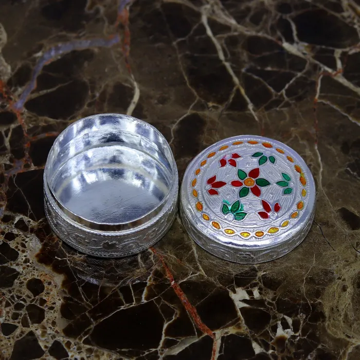 Rings TRIBAL ORNAMENTS Customized flower work 925 sterling silver trinket box container box small jewelry box Vermilion bridal box gifting ring box stb58 Rings TRIBAL ORNAMENTS Customized flower work 925 sterling silver trinket box container box small jewelry box Vermilion bridal box gifting ring box stb58