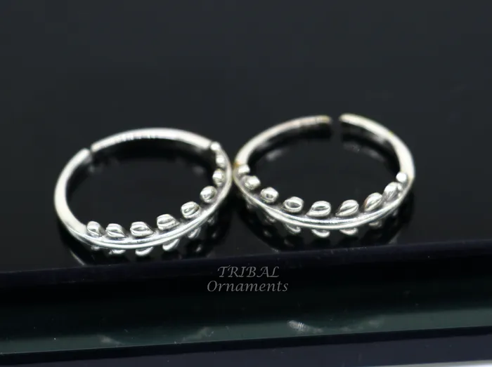 Rings TRIBAL ORNAMENTS Pure 925 sterling silver customized design small toe ring handmade brides stylish tribal jewelry collection from inida ytr12
