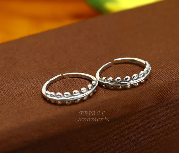 Rings TRIBAL ORNAMENTS Pure 925 sterling silver customized design small toe ring handmade brides stylish tribal jewelry collection from inida ytr12