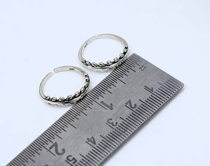 Rings TRIBAL ORNAMENTS Pure 925 sterling silver customized design small toe ring handmade brides stylish tribal jewelry collection from inida ytr12