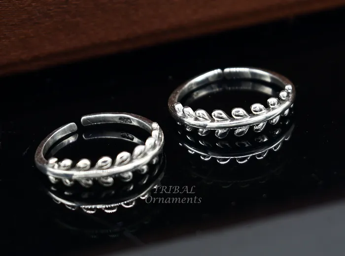 Rings TRIBAL ORNAMENTS Pure 925 sterling silver customized design small toe ring handmade brides stylish tribal jewelry collection from inida ytr12