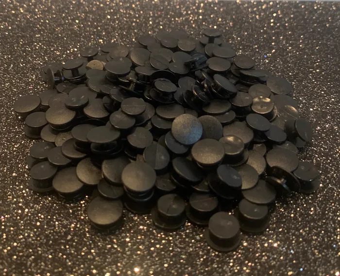 Rings Twisted Moon Jewelry Jibbiz Black ButtonsBacks 50 Pieces
