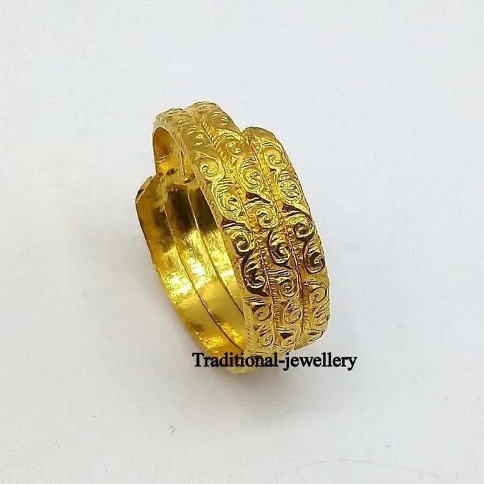 Rings Vintage antique design 22k yellow gold handmade ring band fabulous indian tribal unisex jewelry GR001 TRIBAL ORNAMENTS Rings Vintage antique design 22k yellow gold handmade ring band fabulous indian tribal unisex jewelry GR001 TRIBAL ORNAMENTS