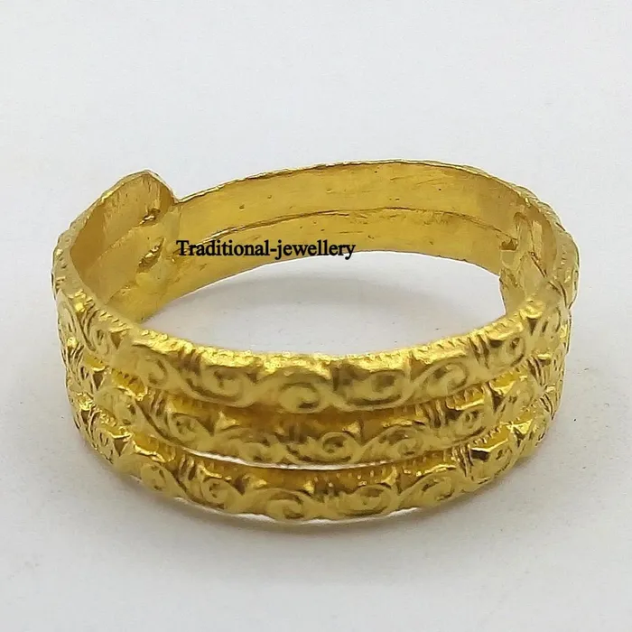 Rings Vintage antique design 22k yellow gold handmade ring band fabulous indian tribal unisex jewelry GR001 TRIBAL ORNAMENTS Rings Vintage antique design 22k yellow gold handmade ring band fabulous indian tribal unisex jewelry GR001 TRIBAL ORNAMENTS
