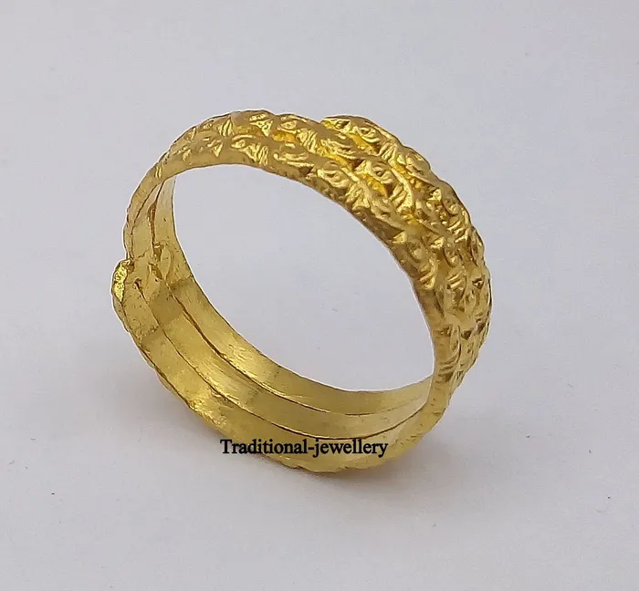 Rings Vintage antique design 22k yellow gold handmade ring band fabulous indian tribal unisex jewelry GR001 TRIBAL ORNAMENTS Rings Vintage antique design 22k yellow gold handmade ring band fabulous indian tribal unisex jewelry GR001 TRIBAL ORNAMENTS
