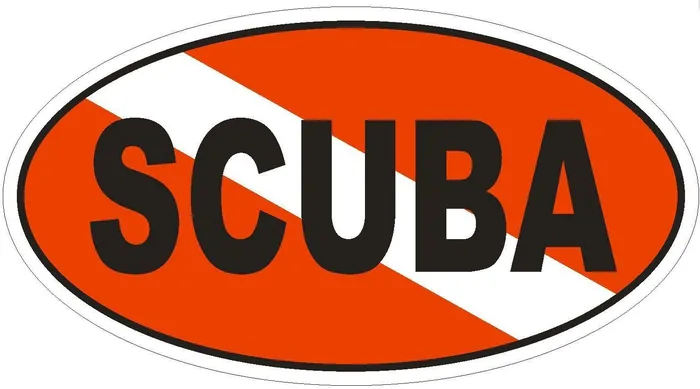 Rings Winter Park Products STD1833 SCUBA Oval Bumper Sticker