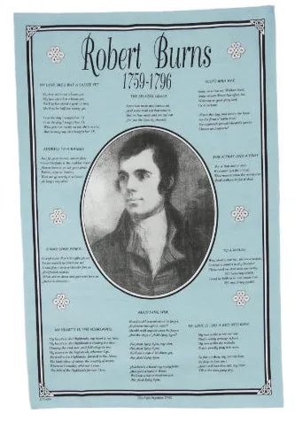 Robert Burns Tea Towel Glen Appin Earrings