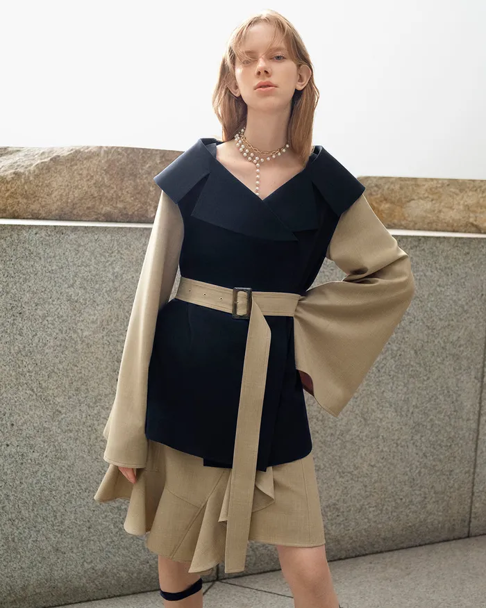 Sand Beige Water Stone Skirt ADEAM Rings Sand Beige Water Stone Skirt ADEAM Rings