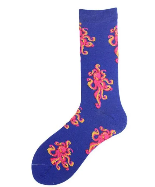 SF1260 Royal Blue Octopus Socks POLLY Rings