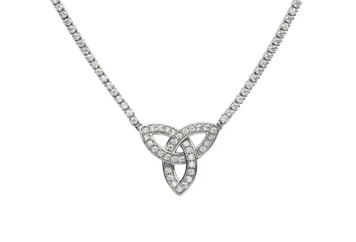 Shanore Necklaces Sterling Silver Trinity CZ Necklace