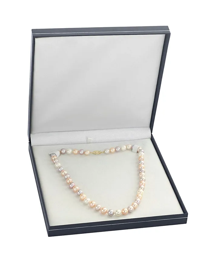 SPT 8085mm Freshwater Multicolor Pearl Necklace AAAA Quality Necklaces
