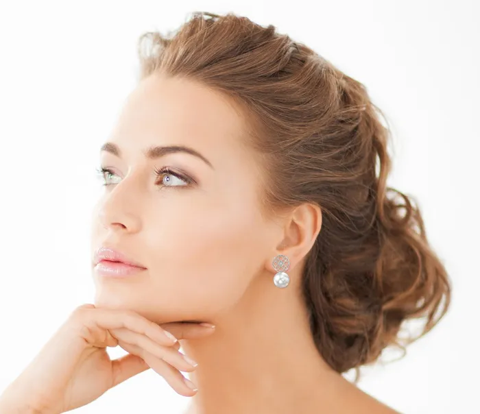 spt Earrings White South Sea Pearl Diamond Faye Earrings