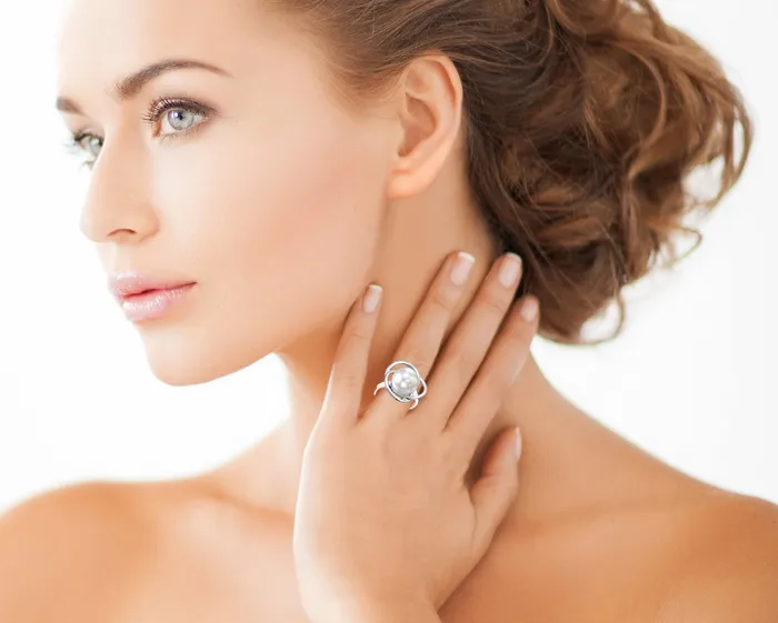 spt White South Sea Pearl Khilana Ring Rings