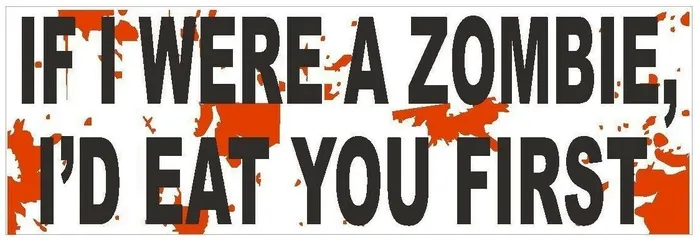 STD113 Zombie Bumper Sticker Winter Park Products Earrings
