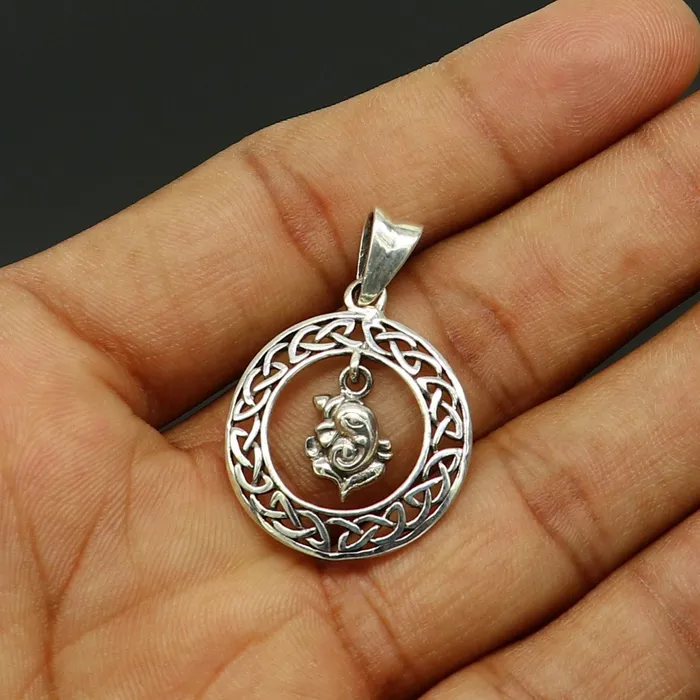 Stunning 925 sterling silver handmade vintage design lord Ganesha pendant amazing stylish unisex pendant locket personalized jewelry ssp475 TRIBAL ORNAMENTS Necklaces