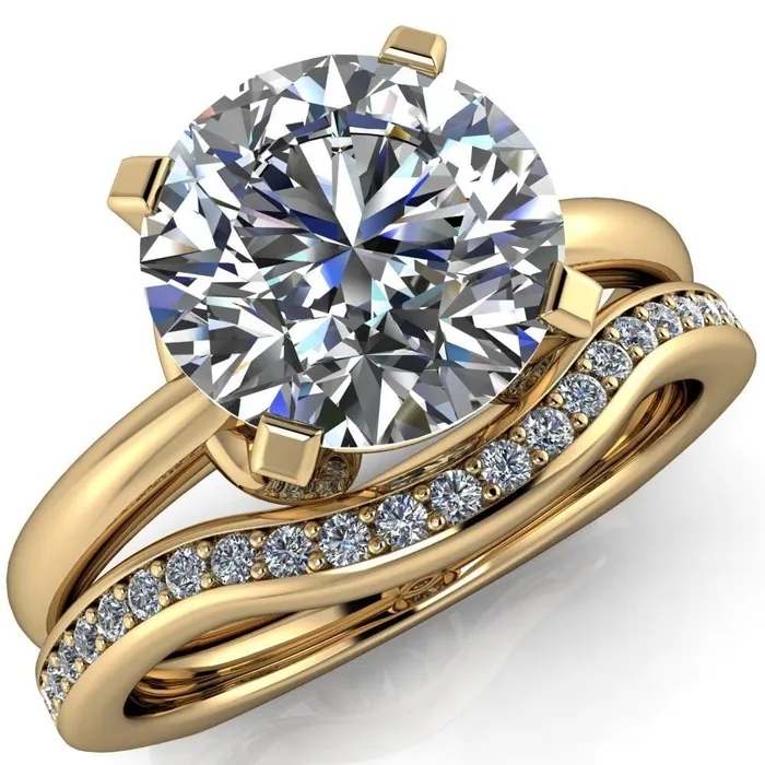 Tamika Round Center Stone UProng Setting Solitaire Ring Fire Brilliance Rings Tamika Round Center Stone UProng Setting Solitaire Ring Fire Brilliance Rings