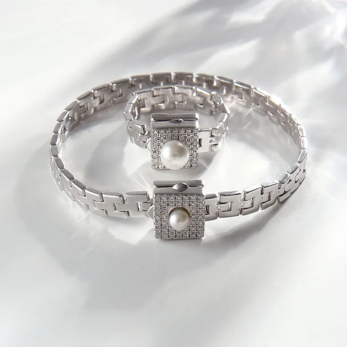 Top Grade Freshwater Pearl Bracelet WB00125 CONNECT Pearly Lustre Bracelets