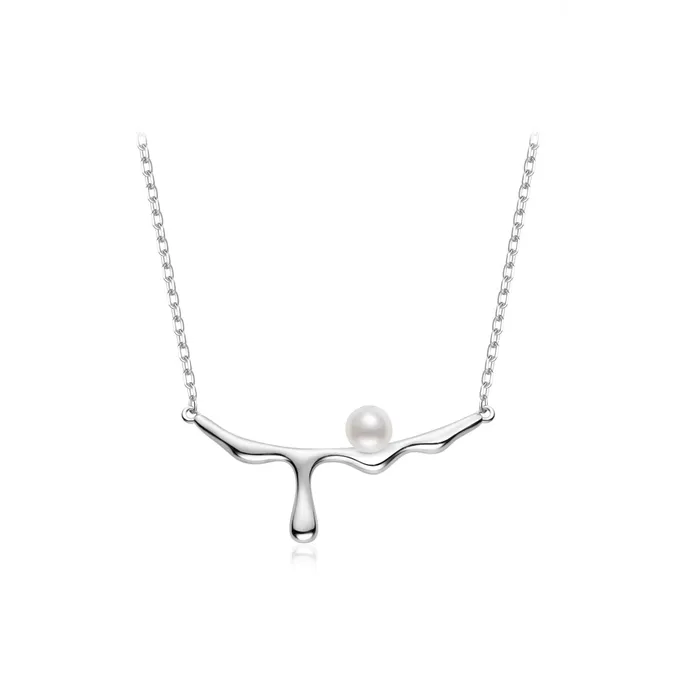 Top Grade Freshwater Pearl Necklace WN00711 FLUID Pearly Lustre Necklaces