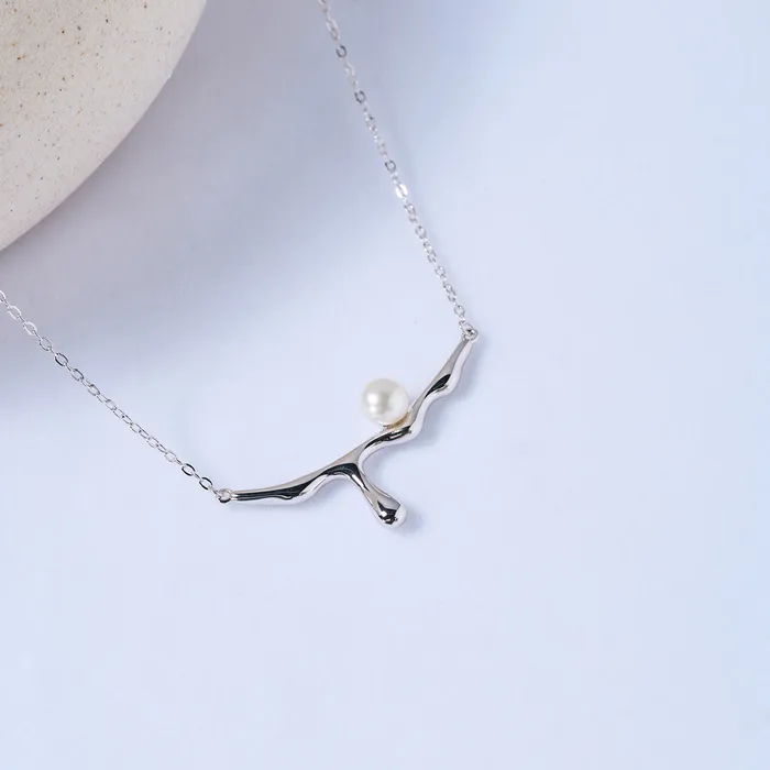 Top Grade Freshwater Pearl Necklace WN00711 FLUID Pearly Lustre Necklaces