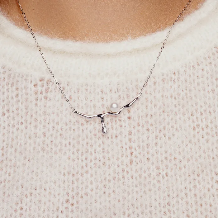 Top Grade Freshwater Pearl Necklace WN00711 FLUID Pearly Lustre Necklaces