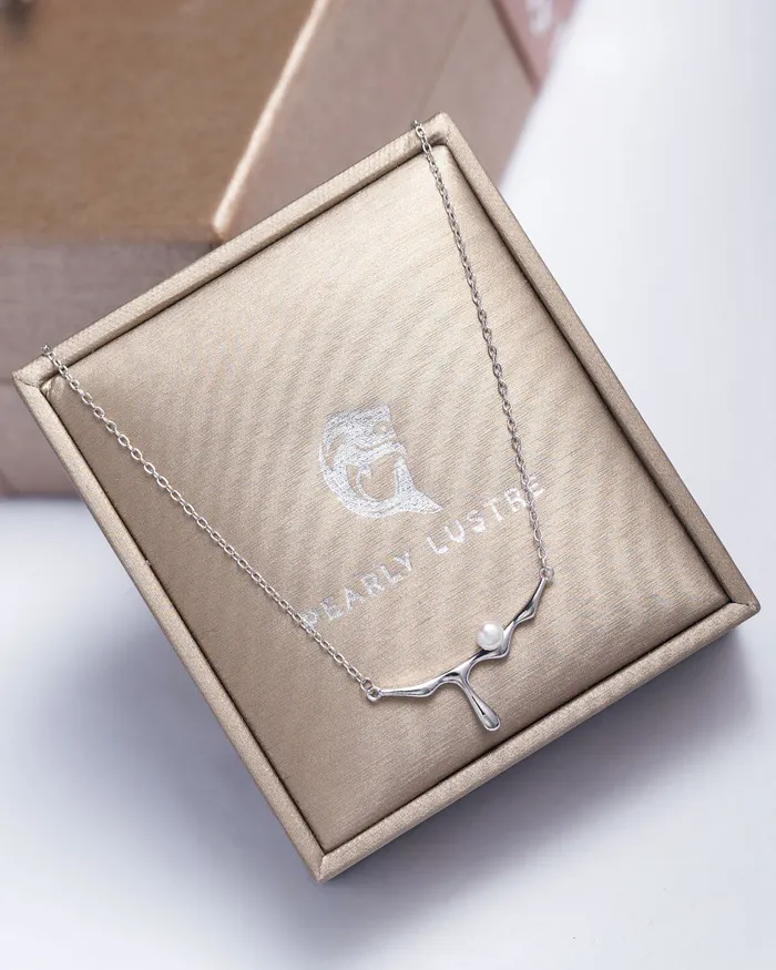 Top Grade Freshwater Pearl Necklace WN00711 FLUID Pearly Lustre Necklaces