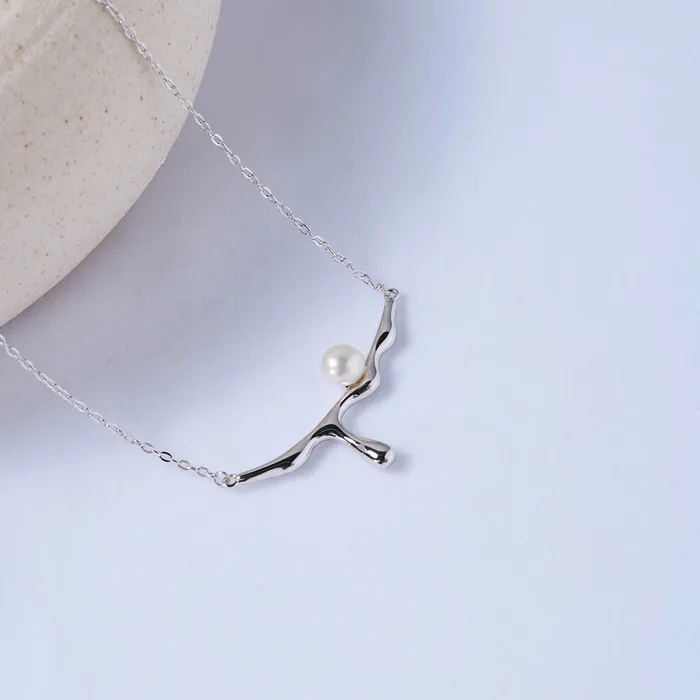 Top Grade Freshwater Pearl Necklace WN00711 FLUID Pearly Lustre Necklaces
