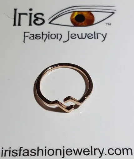 TR44 Rose Gold Retro Design Toe Ring 01 Rings
