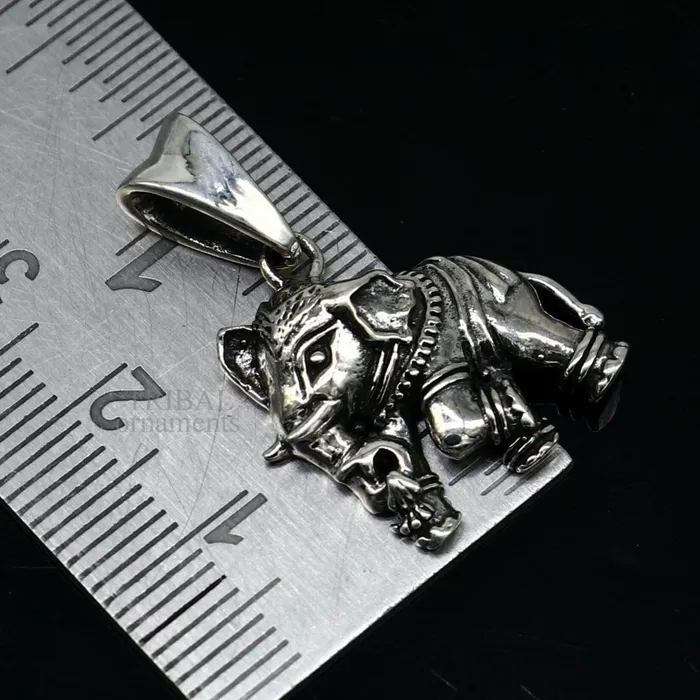 TRIBAL ORNAMENTS 925 sterling silver amazing design small elephant pendant amazing exclusive divine pendant necklace gifting jewelry india ssp1581 Necklaces
