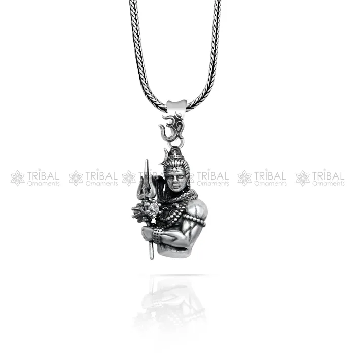 TRIBAL ORNAMENTS 925 Sterling silver handmade lord maha deva mahakal pendantnsp882 Necklaces TRIBAL ORNAMENTS 925 Sterling silver handmade lord maha deva mahakal pendantnsp882 Necklaces