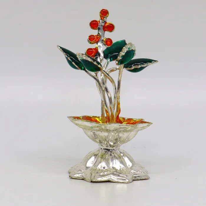 TRIBAL ORNAMENTS 925 sterling silver handmade mini tulsi plant basil rosary plant for puja temple article excellent customized silver utensils article su157 Rings TRIBAL ORNAMENTS 925 sterling silver handmade mini tulsi plant basil rosary plant for puja temple article excellent customized silver utensils article su157 Rings