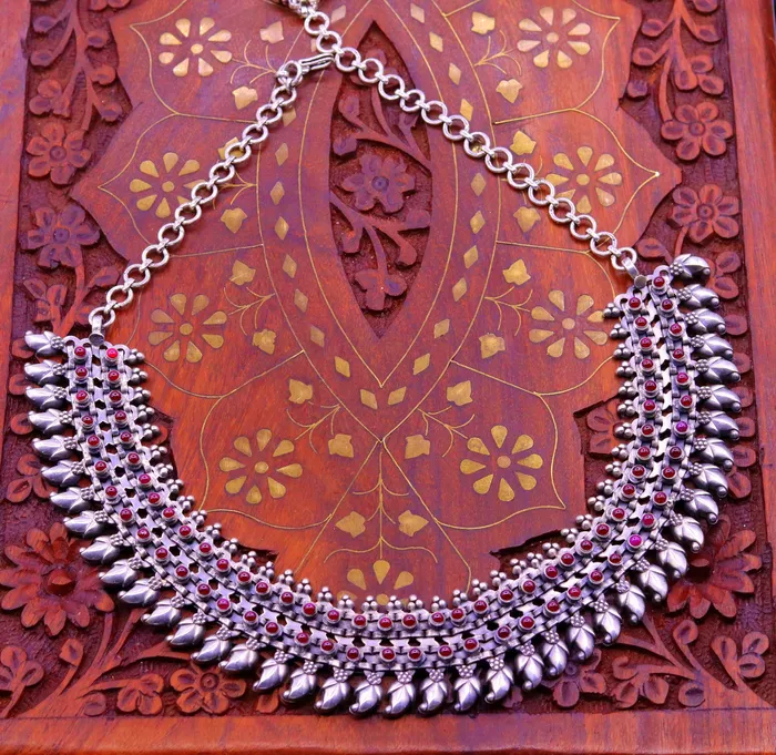 TRIBAL ORNAMENTS Awesome Indian Vintage antique design handmade 925 sterling silver gorgeous charm necklace set excellent gifting tribal jewelry set99 Necklaces TRIBAL ORNAMENTS Awesome Indian Vintage antique design handmade 925 sterling silver gorgeous charm necklace set excellent gifting tribal jewelry set99 Necklaces