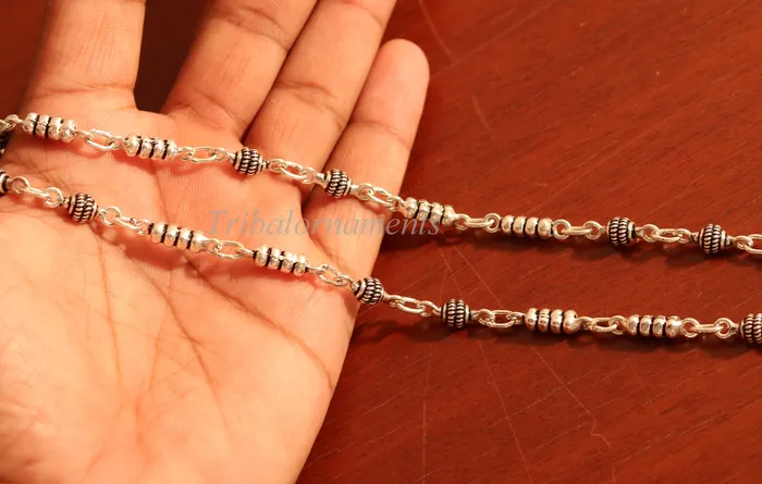 TRIBAL ORNAMENTS Bracelets 105 925 sterling silver beaded ankle bracelet amazing stylish belly dance anklets gorgeous gifting custom made ankle bracelet ank175