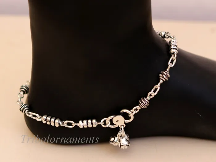 TRIBAL ORNAMENTS Bracelets 105 925 sterling silver beaded ankle bracelet amazing stylish belly dance anklets gorgeous gifting custom made ankle bracelet ank175