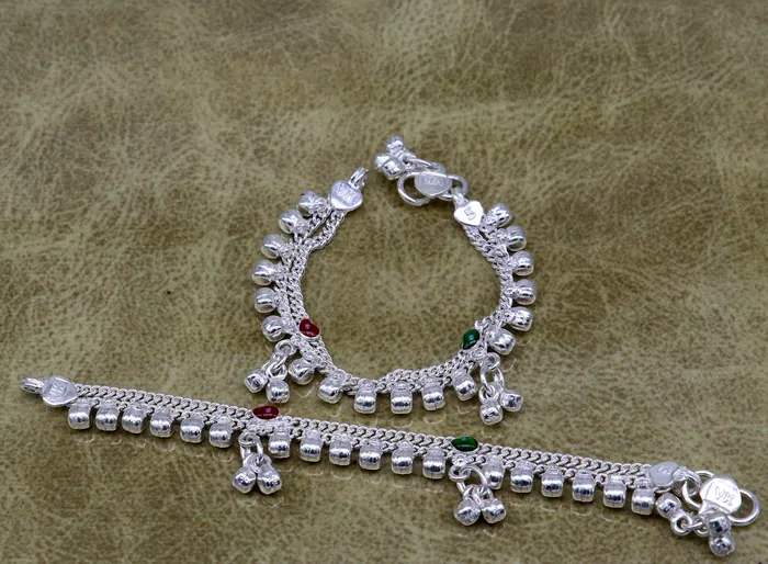 TRIBAL ORNAMENTS Bracelets 55 inches long customized anklets for new born baby anklets best unisex kids foot bracelet charm anklets bracelet from India ank284 TRIBAL ORNAMENTS Bracelets 55 inches long customized anklets for new born baby anklets best unisex kids foot bracelet charm anklets bracelet from India ank284