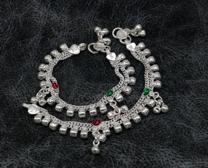 TRIBAL ORNAMENTS Bracelets 55 inches long customized anklets for new born baby anklets best unisex kids foot bracelet charm anklets bracelet from India ank284 TRIBAL ORNAMENTS Bracelets 55 inches long customized anklets for new born baby anklets best unisex kids foot bracelet charm anklets bracelet from India ank284