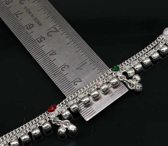 TRIBAL ORNAMENTS Bracelets 55 inches long customized anklets for new born baby anklets best unisex kids foot bracelet charm anklets bracelet from India ank284 TRIBAL ORNAMENTS Bracelets 55 inches long customized anklets for new born baby anklets best unisex kids foot bracelet charm anklets bracelet from India ank284