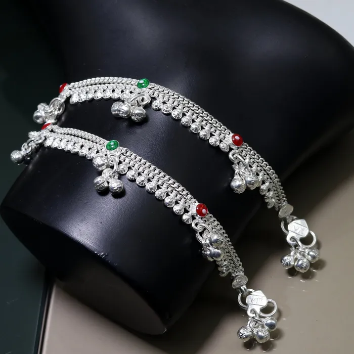 TRIBAL ORNAMENTS Bracelets 6 sterling silver handmade jingle bells baby kids ankle bracelet noisy sound bells charm anklets jewelry belly dance gifting kids ank200 TRIBAL ORNAMENTS Bracelets 6 sterling silver handmade jingle bells baby kids ankle bracelet noisy sound bells charm anklets jewelry belly dance gifting kids ank200