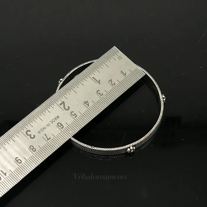 TRIBAL ORNAMENTS Bracelets 925 sterling customized fabulous design work stylish designer bangle bracelet pure silver gifting jewelry brides made bangles nba176