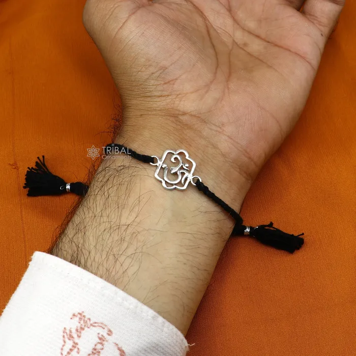 TRIBAL ORNAMENTS Bracelets 925 sterling silver handmade AumtreeloveNazar battu tri force logo Rakhi Bracelet Exclusive sibling Bracelet Rakshabandhan gift rk304 TRIBAL ORNAMENTS Bracelets 925 sterling silver handmade AumtreeloveNazar battu tri force logo Rakhi Bracelet Exclusive sibling Bracelet Rakshabandhan gift rk304