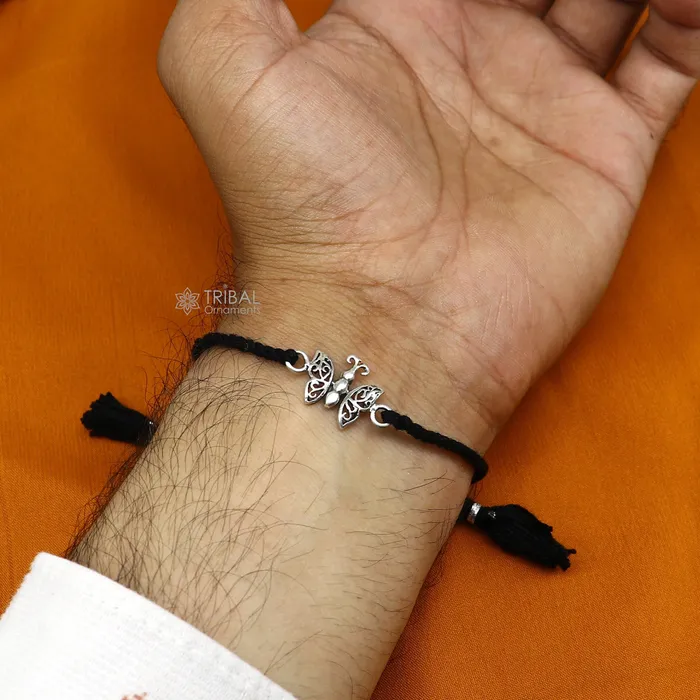 TRIBAL ORNAMENTS Bracelets 925 sterling silver handmade AumtreeloveNazar battu tri force logo Rakhi Bracelet Exclusive sibling Bracelet Rakshabandhan gift rk304 TRIBAL ORNAMENTS Bracelets 925 sterling silver handmade AumtreeloveNazar battu tri force logo Rakhi Bracelet Exclusive sibling Bracelet Rakshabandhan gift rk304
