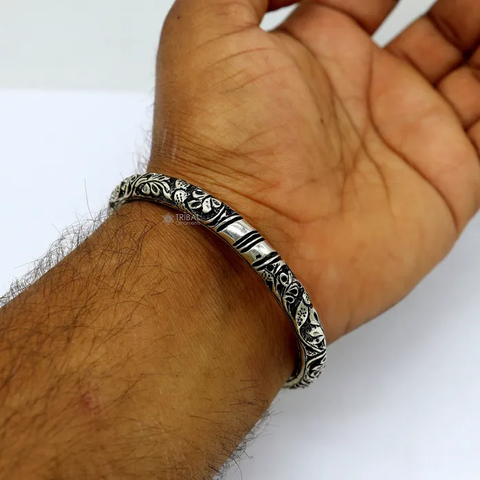 TRIBAL ORNAMENTS Bracelets 925 Sterling silver handmade chitai bangle bracelet kada tribal ethnic jewelry nsk827 TRIBAL ORNAMENTS Bracelets 925 Sterling silver handmade chitai bangle bracelet kada tribal ethnic jewelry nsk827