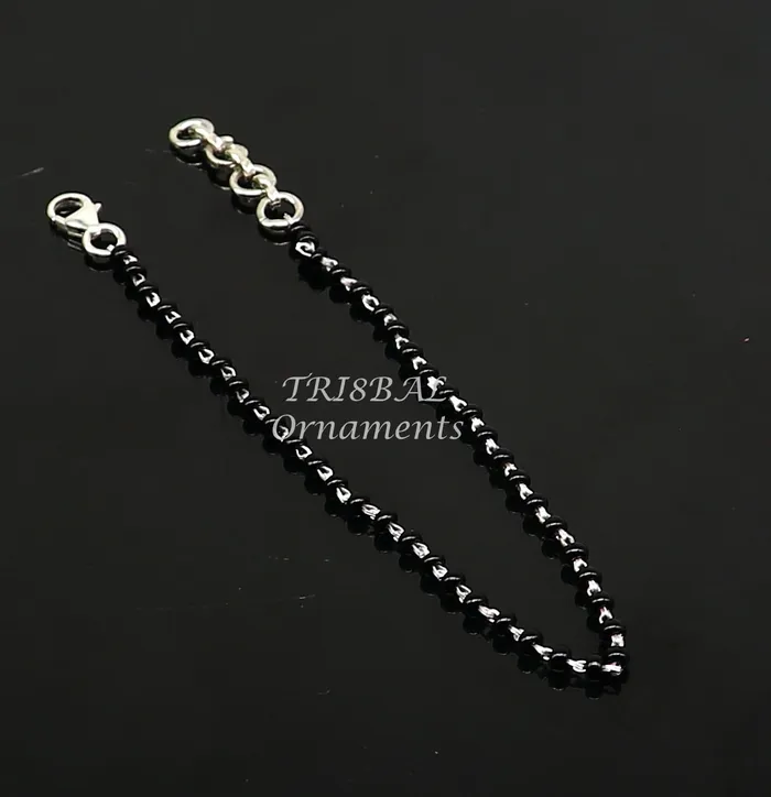TRIBAL ORNAMENTS Bracelets 925 sterling silver modern cultural black beaded all sizes girls bracelet Combo use bracelet or anklets best Mangalsutra bracelet sbr459 TRIBAL ORNAMENTS Bracelets 925 sterling silver modern cultural black beaded all sizes girls bracelet Combo use bracelet or anklets best Mangalsutra bracelet sbr459