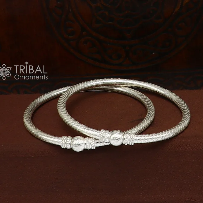 TRIBAL ORNAMENTS Bracelets Amazing design Sterling silver bangle bracelet kangan chudi excellent customized design bangle kada gift tribal kada jewelry nba412