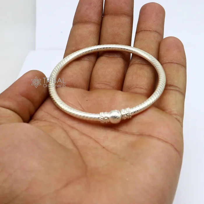 TRIBAL ORNAMENTS Bracelets Amazing design Sterling silver bangle bracelet kangan chudi excellent customized design bangle kada gift tribal kada jewelry nba412