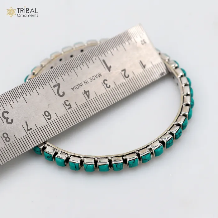 TRIBAL ORNAMENTS Bracelets Trendy cultural design 925 sterling silver unique style handmade bangle bracelet best brides collection wedding jewelry nba435
