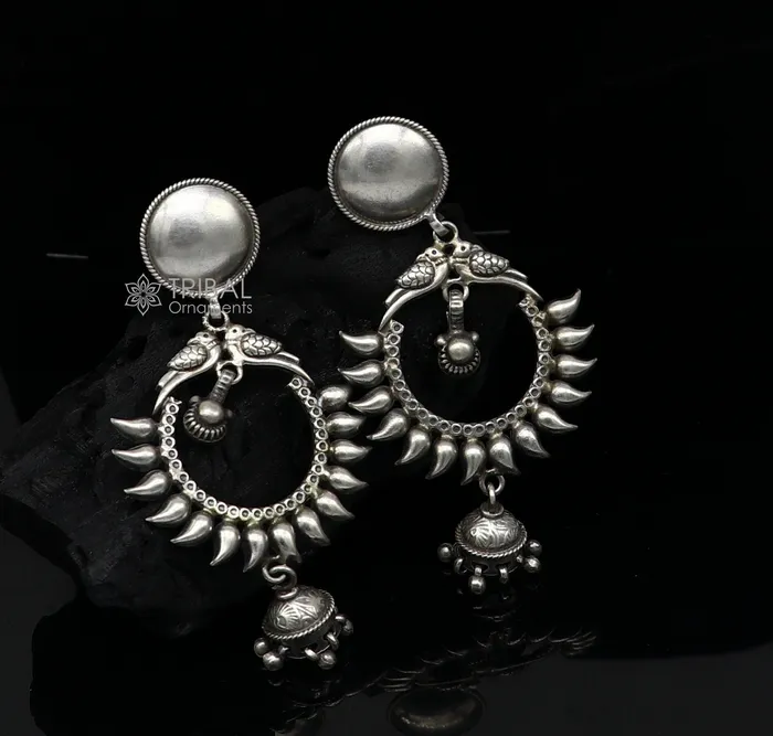 TRIBAL ORNAMENTS Earrings Cultural silver earrings fashionable and versatile floral silver dangles an intricate ethnic pattern made by 925 sterling silver s1231 TRIBAL ORNAMENTS Earrings Cultural silver earrings fashionable and versatile floral silver dangles an intricate ethnic pattern made by 925 sterling silver s1231