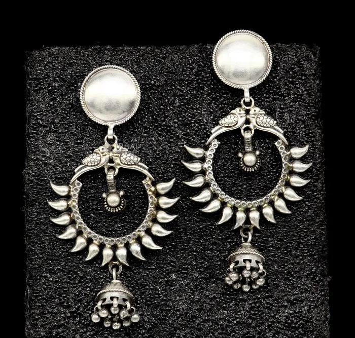 TRIBAL ORNAMENTS Earrings Cultural silver earrings fashionable and versatile floral silver dangles an intricate ethnic pattern made by 925 sterling silver s1231 TRIBAL ORNAMENTS Earrings Cultural silver earrings fashionable and versatile floral silver dangles an intricate ethnic pattern made by 925 sterling silver s1231