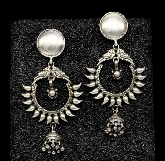 TRIBAL ORNAMENTS Earrings Cultural silver earrings fashionable and versatile floral silver dangles an intricate ethnic pattern made by 925 sterling silver s1231 TRIBAL ORNAMENTS Earrings Cultural silver earrings fashionable and versatile floral silver dangles an intricate ethnic pattern made by 925 sterling silver s1231